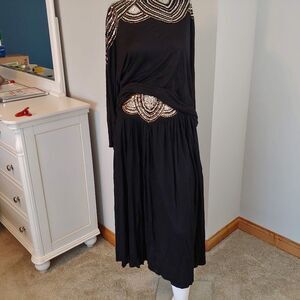 Womens L 2PIECE Bali Collection top‎ & skirt black